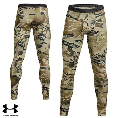 Under Armour ColdGear IR Base Layer Pants (2X)- Barren/BLK - Image 1 of 4
