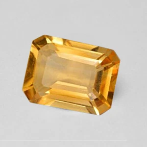 7x5mm EMERALD CUT GENUINE GOLDEN YELLOW CITRINE LOOSE GEMSTONE Multi-Buy Option - Picture 1 of 2
