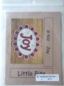 "Joy"- Little Bits, #502, Penny Rug Pattern by Homespun Charm, New - Picture 1 of 3
