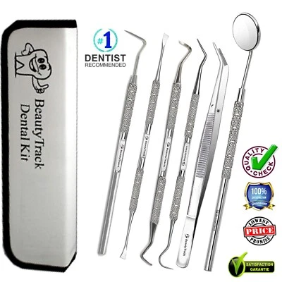 DENTAL TEETH CLEANING KIT MULTI FLOSS PLAQUE REMOVER CARE TOOTH SCRAPER TOOLS - Image 1 of 4