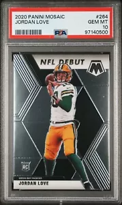 Jordan Love 2020 Panini Mosaic Football Rookie Card #264 Graded PSA 10 - Picture 1 of 2