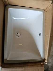 Fregadero de cerámica blanca VIRTUUSA 20,1 X 15,0 X 7,5 PULGADAS - Imagen 1 de 5