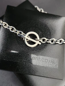 6" - 10" Stainless Steel 316L T Bar Toggle Chunky Link Chain Bracelet 8 MM - Picture 1 of 6