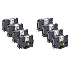 8x Compatible Brother HSe-251 Cartouche 23.6mm gaine thermorétractable blanc - Photo 1/4