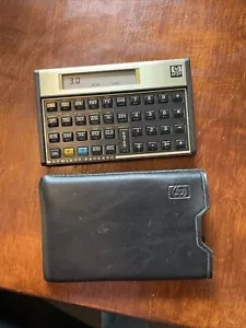 Vintage Hewlett Packard HP 12C Financial Calculator Gold With Case - Tested - Picture 1 of 2