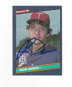 Autogramm signed RON DAVIS 1986 Donruss Minnesota Twins Karte #364 mit COA - Bild 1 von 1