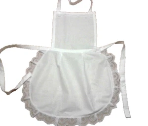 15 X LADIES WHITE FULL APRON PINNY LACE VICTORIAN MAID fancydress hen party - Picture 1 of 1