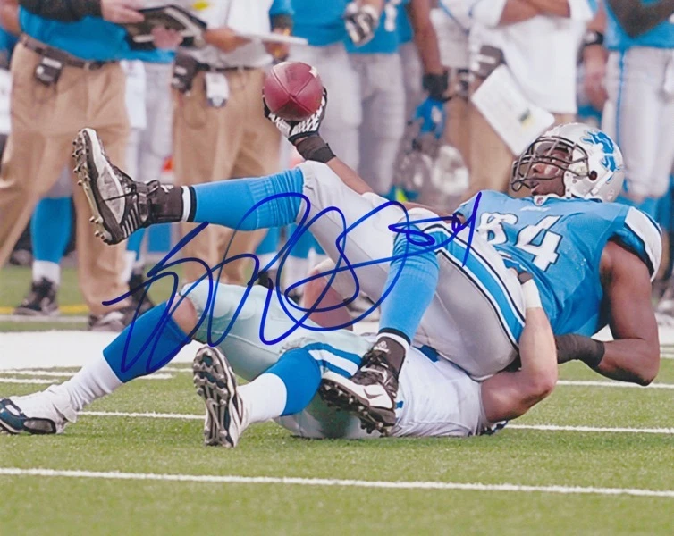 BRANDON PETTIGREW Signed DETROIT LIONS 8X10 Photo w/COA #2 - Image 1 of 1