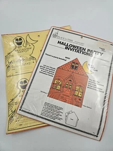 Vintage Halloween Craft Invitations 80s Ghost Place 'n Time Diy - Picture 1 of 6
