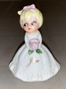 Vintage Napco June Birthday Flower Girl Month Figurine Bone China - Picture 1 of 5