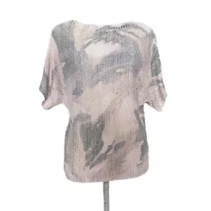 SIONI Women's Floral Boatneck Short Dolman Sleeve Sweater Size M New Pastel - Picture 1 of 8