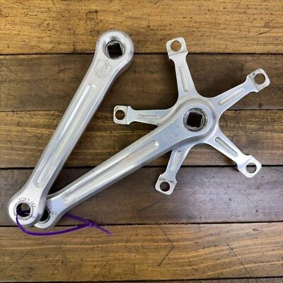 Juego de bielas Campagnolo Record vintage 144 BCD 1973 3 plateadas 170 mm doble carrera Foto 1 de 4