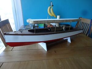 RADIO CONTROLLED VINTAGE WOODEN LIVE STEAM LAUNCH LIVE STEAM BOAT MAMOD/WILESCO