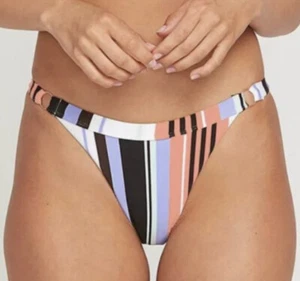 Volcom Stripe Tease Hipster Full Coverage Bikini Bottoms SZ M NWT - Picture 1 of 5