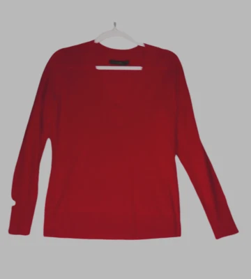 The Limited Suéter Mujer L Rojo Mezcla Lana Merino Cuello en V Cápsula Ligera Foto 1 de 4