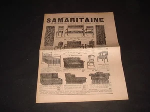 CATALOGUE SAMARITAINE DEPLIANT FEUILLE DOUBLE AMEUBLEMENT 1900 - Picture 1 of 1