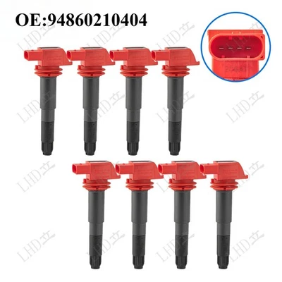 8Pcs Ignition Coils 94860210404 For Porsche Cayenne 92A Panamera 970 V8 - Image 1 of 4