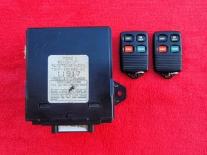 1994 95 96 97 98 Ford Mustang Remote Keyless Entry + 2 Key Fobs, F3VF-15K602-AC - Picture 1 of 9