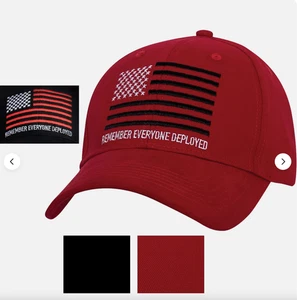 R.E.D. Cappello da baseball Remember Everyone Deployed USA Flag Cap US Support Soldiers - Foto 1 di 15