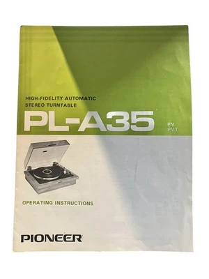 Pioneer PL-A35 transmisión por correa plato giratorio manual de instrucciones Foto 1 de 3