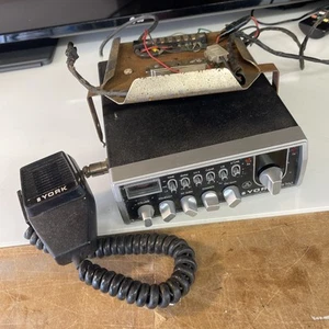 York JCB 863 CB Radio And York Microphone mic Plus In Car Adapter brackets - Photo 1/14