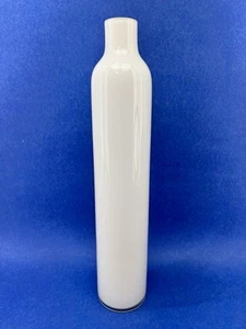 Torre Tagus White Modernist Cased Glass Bottle Vase Tall 16” Contemporary - Picture 1 of 9