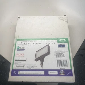CTL LED 50 Watt Slim Flood Light Indoor Outdoor 5750 Lumens New Lf50bz/DL - Picture 1 of 7
