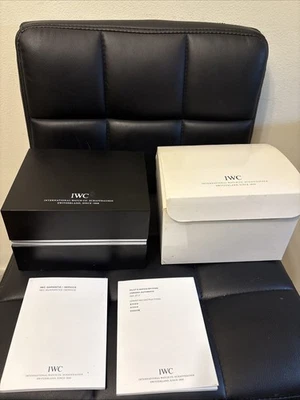 Authentic IWC Watch Box Case Full Set, Books . - Image 1 of 4