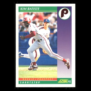 Tarjeta de béisbol Kim Batiste Rookie #833 1992 Score Philadelphia Phillies MLB - Imagen 1 de 3