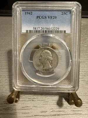 1942 Washington Quarter-PCGS VF20 - Image 1 of 2