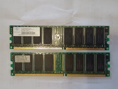 512MB (2x256MB) 184-pin, DDR, 333MHz, CL2.5, PC2700U-25330, SODIMM, unbuffered - Image 1 of 4