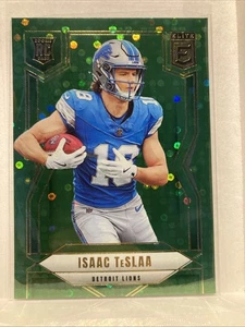 Tarjeta de novato Panini Donruss Elite Isaac TeSlaa 2025 discoteca verde #117 Lions SP RC - Imagen 1 de 2