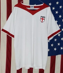 England National Soccer Football Jersey #9 Adult Size Large White Red Trim EUC - Picture 1 of 3