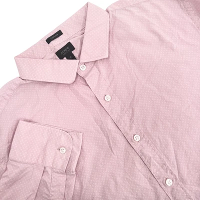 Camisa de vestir J CREW 120's 2 capas para hombre XL rosa estampado Ludlow manga larga abotonada Foto 1 de 4
