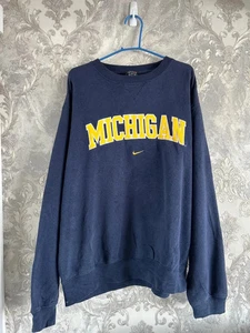 Mens vintage 90’s Nike Michigan centre swoosh sweatshirt oversized medium (398) - Picture 1 of 9