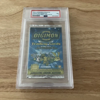 De colección PSA 7 DIGIMON Tarjetas Selladas Booster Pack Vista Previa Exclusiva 1ª EDICIÓN Foto 1 de 3
