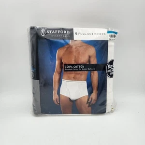 Stafford Unterwäsche 6er Pack Herren Größe 36 Vollschnitt Weiß Slips 100% Baumwolle NEU Neu in Verpackung - Bild 1 von 3