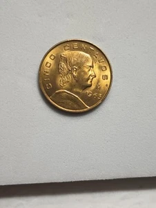 Vintage 1965 Mexico 5 Centavos Coin In Proof Like Condition With Pristine Detail - Picture 1 of 6