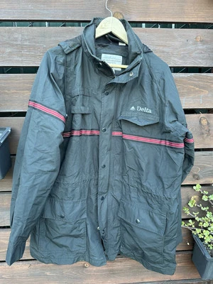 Vintage Hooded Delta Cintas Jacket Mens MED Full Zip~Pockets - Image 1 of 4