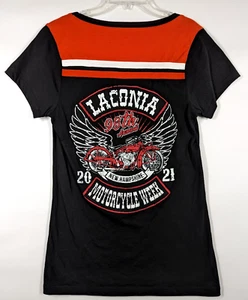 Laconia New Hampshire Motorcycle Week 2021 T-Shirt Womens Large Harley Rally - Picture 1 of 8