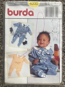 Burda 4330 sleeper patterns romper for newborn, 3M, 6M, 9M, 12M - Picture 1 of 2