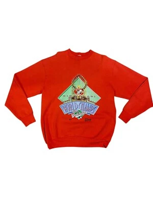 Vintage 1990's Cincinnati Reds World Series Champions Sweatshirt Measured Size L - Image 1 of 4