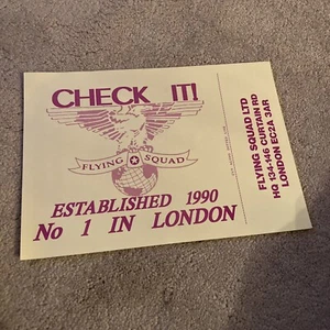 Flying Squad A4 90s Membership Subscription Rave Flyer - Picture 1 of 2