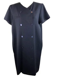 Valentino Neiman schwarzes Sackkleid zweireihig einfach Vintage 90er Vintage Vintage Gr. 40 - Bild 1 von 9