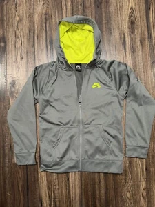 Nike SB Full Zip Hoodie Therma Fit Gray/Volt Youth Boys Size Large (12-13yrs) - Picture 1 of 8