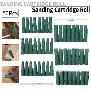 50Pcs Sanding Cone & Cylinder Polishing With Shank For Work Tool 80/120/240 Grit - Picture 1 of 6