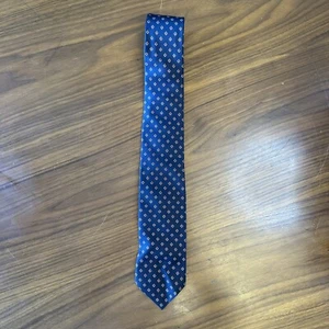 Vintage Marshall Fields Men’s Tie Red Blue Silk Geometric Made in USA 100% Silk - Picture 1 of 6
