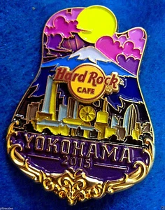 YOKOHAMA *ICON CITY SERIES 2015 CITY SKYLINE MT FUJI Hard Rock Café PIN #86409 - Imagen 1 de 1