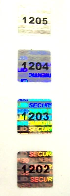 SDM SECURITY LABELS SV12c 1000 Customized 12 mm SVAG SQ Security Hologram Stickers Tamper Evident