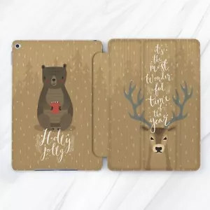Christmas Deer Bear Winter Case For iPad 10.2 Air 3 4 5 Pro 9.7 11 12.9 Mini - Picture 1 of 6